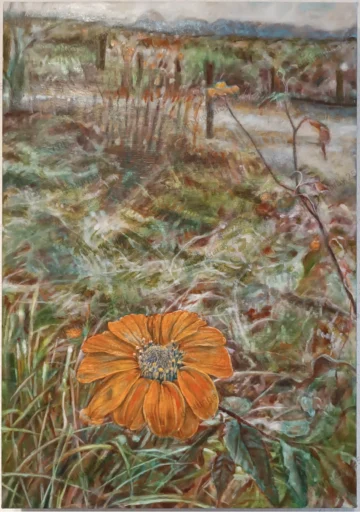 Oil painting: <em>Café de la Yerbabuena</em>