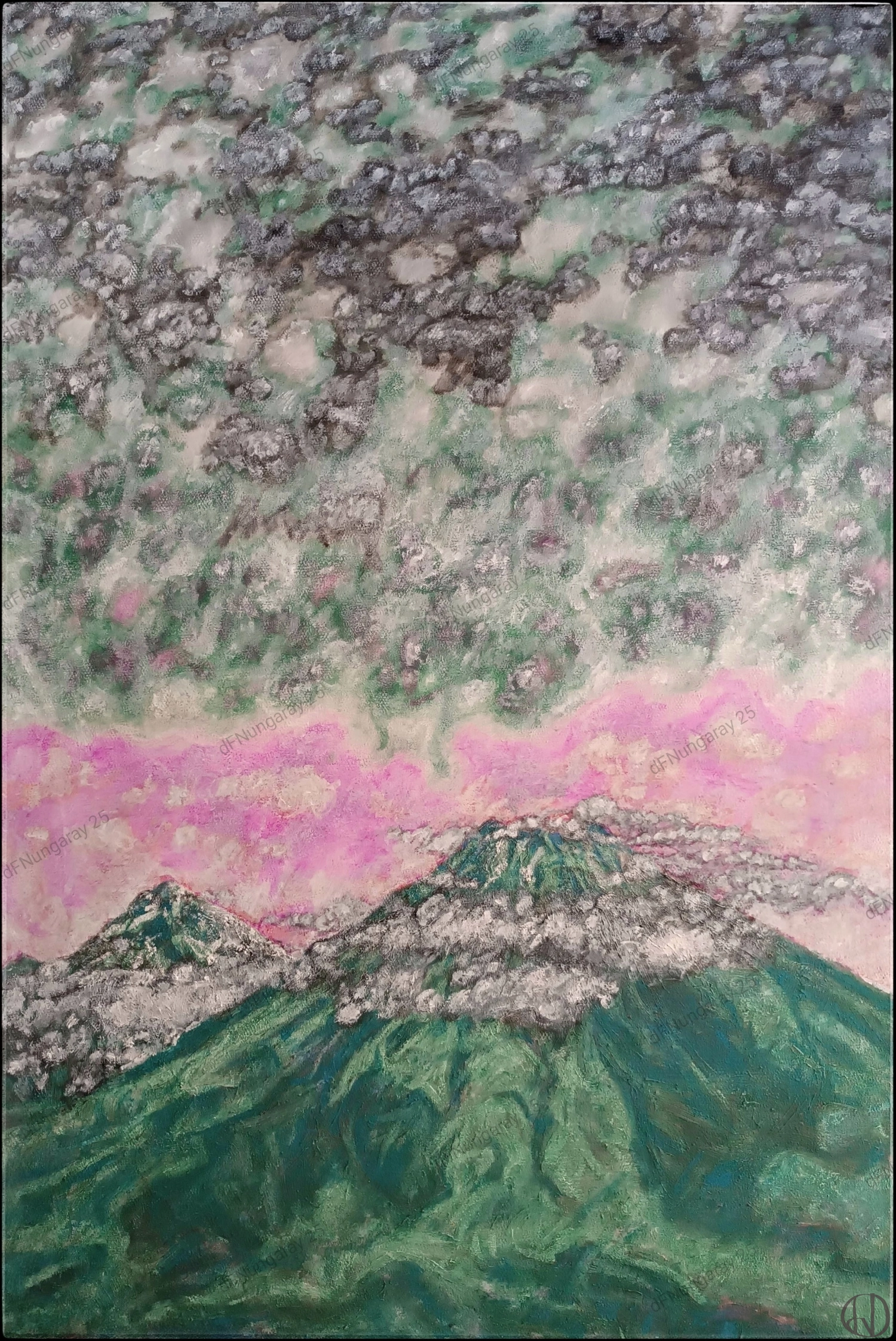 Oil painting: El viejo de Fuego