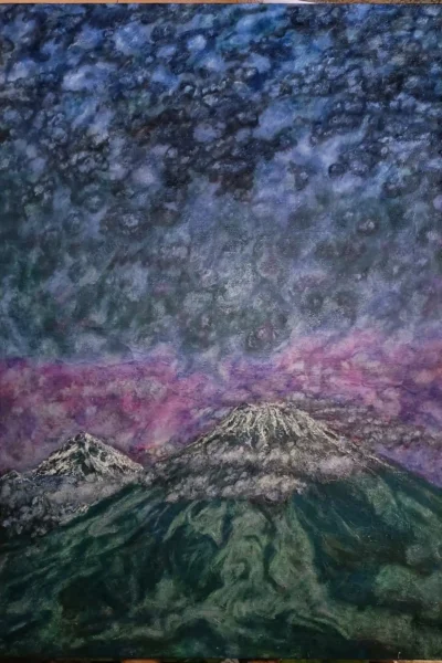 Oil painting El Viejo de Fuego