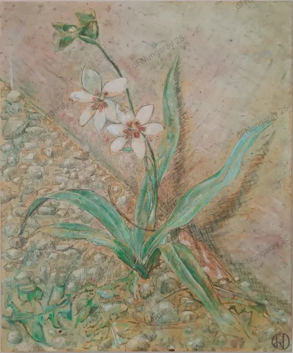 Oil painting: "Las Flores de Japón"