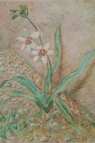 Oil painting: "Las Flores de Japón"