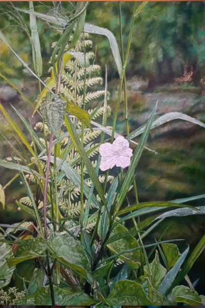 Oil painting Un Sitio de Poder en el Medio del Camino