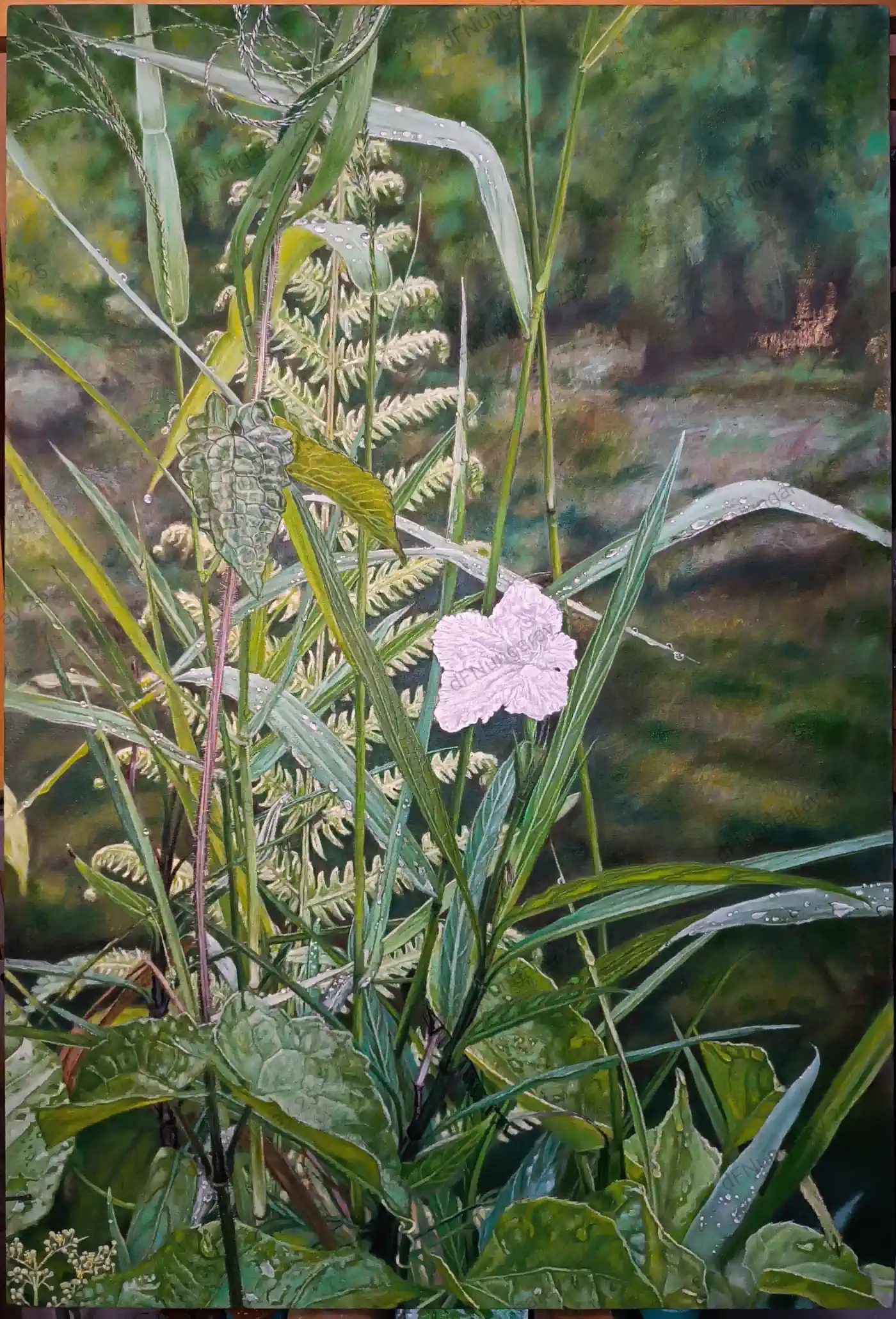 Oil painting Un Sitio de Poder en el Medio del Camino